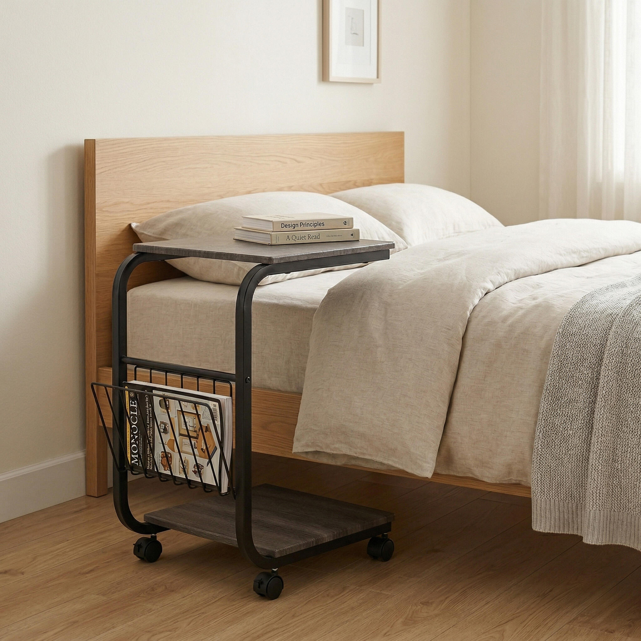 Прикроватный столик С-образной формы